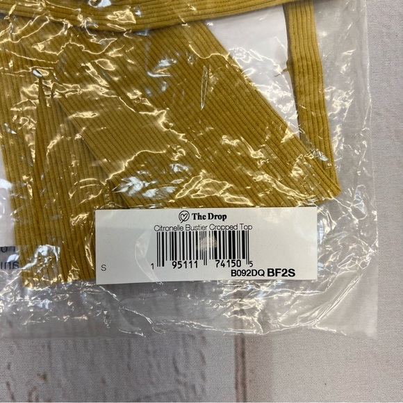 NWT The Drop Women's Citronelle Wrap-Around Rib Bustier Cropped Top SIZE S - Picture 12 of 13